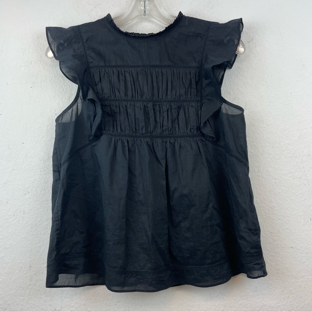 Rails Filomena Black Top Ruffles and Sheared Size XS